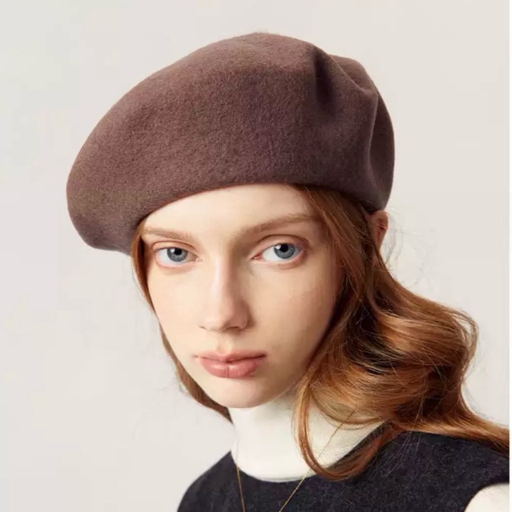 Oversize Wool Beret for Women(Fits for large head)