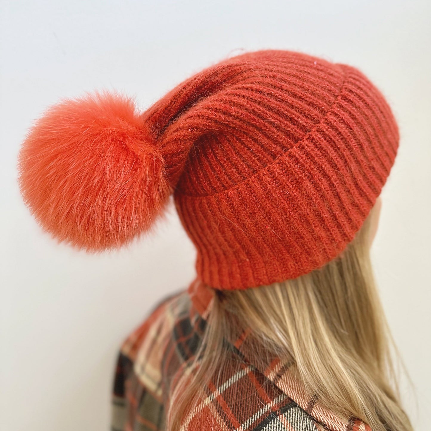 Knitted Beanie hat with Removable Pom Pom for Women Mspineapplecrafts