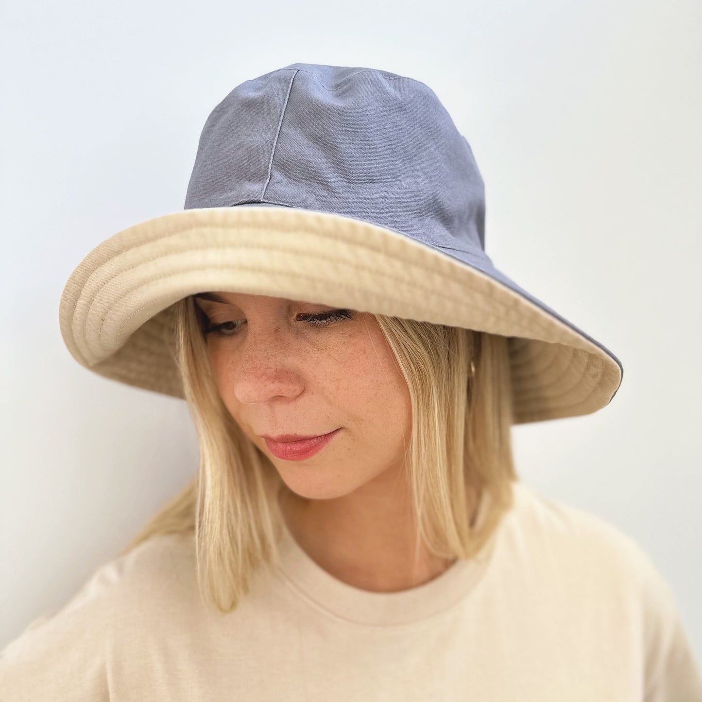 M-XXL Reversible Unisex Wide Brim Bucket Hat