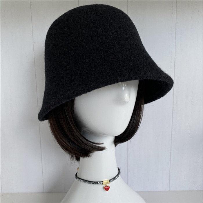 100% Wool Foldable Cloche Hat - Mspineapplecrafts