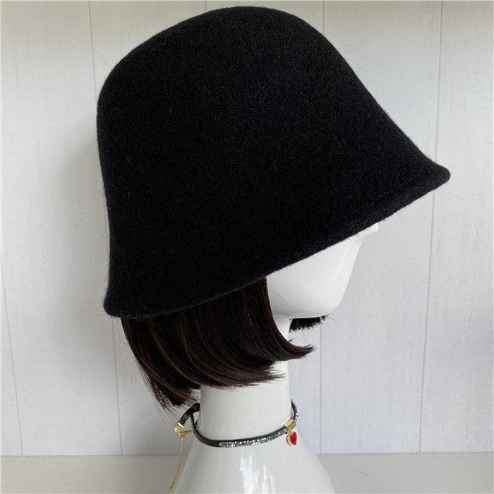 100% Wool Foldable Cloche Hat - Mspineapplecrafts