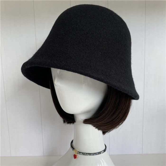 100% Wool Foldable Cloche Hat - Mspineapplecrafts