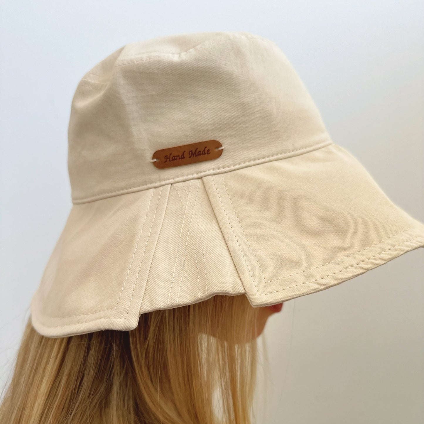 Foldable Wide Brim Bucket Hat for Women