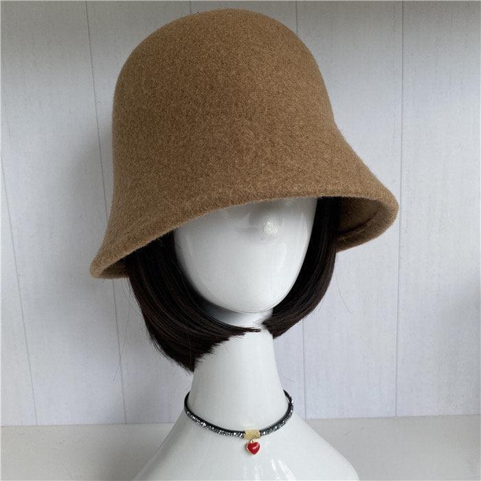 100% Wool Foldable Cloche Hat - Mspineapplecrafts