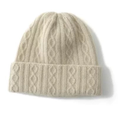 100% Cashmere Unisex Knitted  Beanie Hat