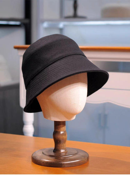 S M Large Customized Elegant Woolen Bucket Hat - Mspineapplecrafts