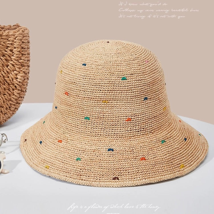 Foldable Raffia Straw Hat for Women