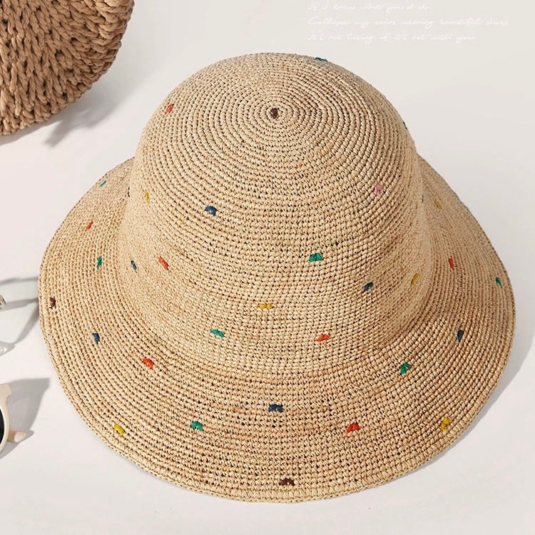 Foldable Raffia Straw Hat for Women