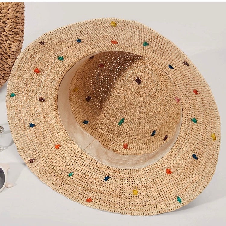 Foldable Raffia Straw Hat for Women