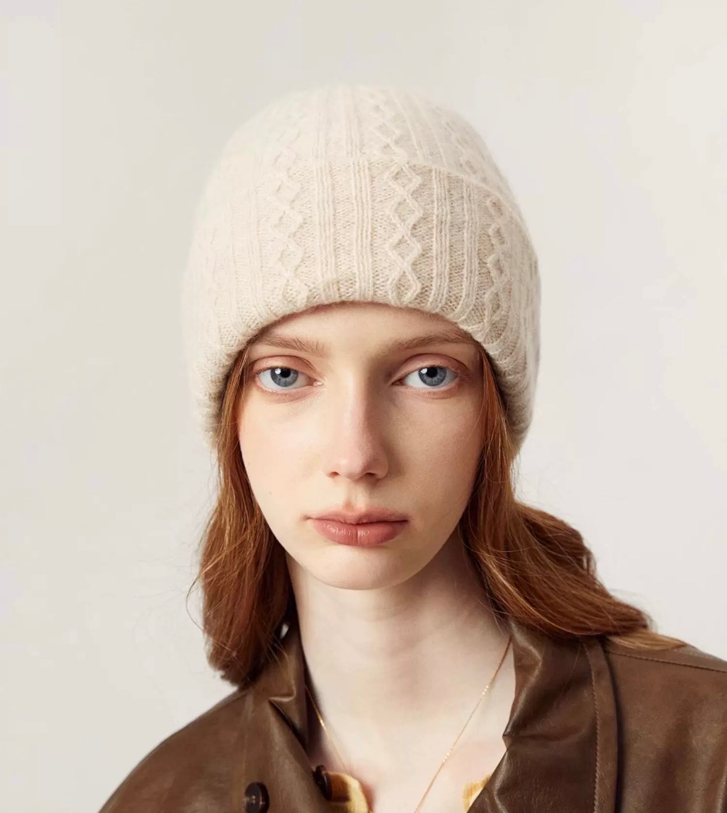 100% Cashmere Unisex Knitted  Beanie Hat