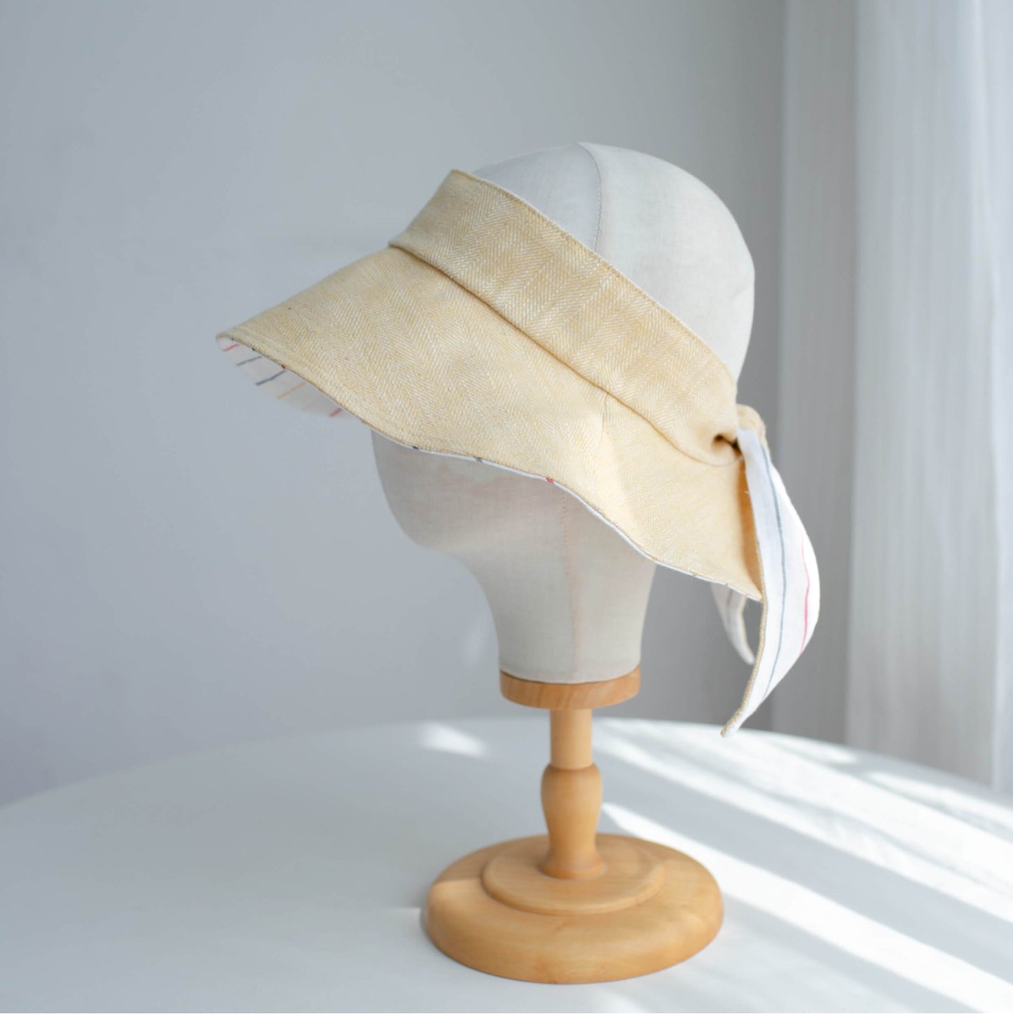 Linen Visor Sun Hat MsPineappleCrafts