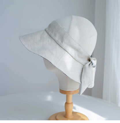 Linen Visor Sun Hat MsPineappleCrafts