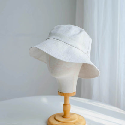 Linen Bucket Hat-Minimalist Design