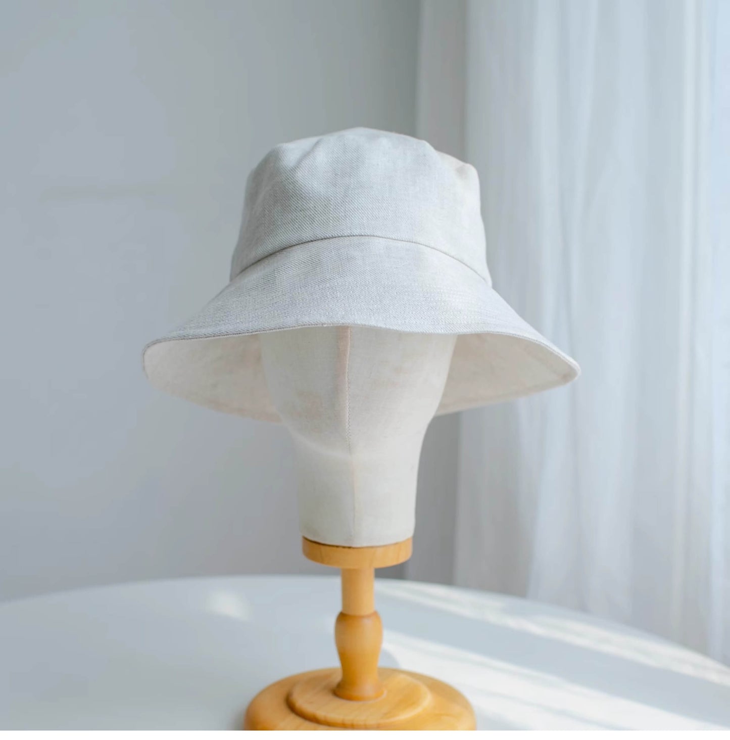 Linen Bucket Hat-Minimalist Design