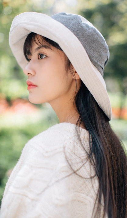 Summer Linen Bucket Hat for Women