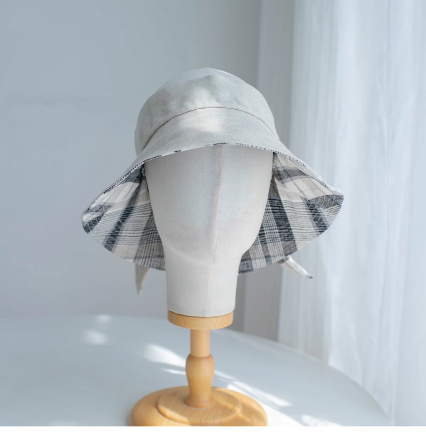 Linen Visor Sun Hat MsPineappleCrafts