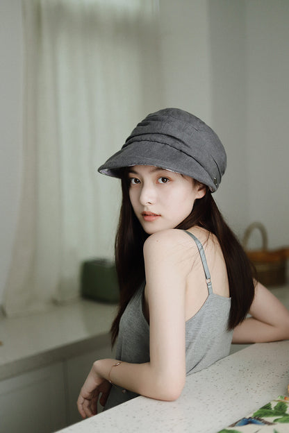 Light Weight Linen Newsboy Hat MsPineappleCrafts