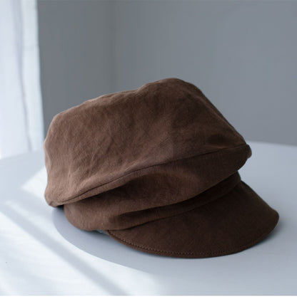 Two Way Linen Newsboy Cap