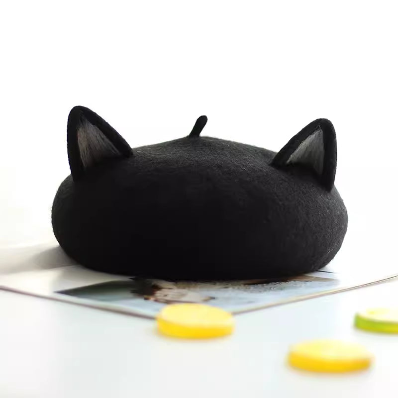 Fox/ Cat Ear Berets for Women and Kids.