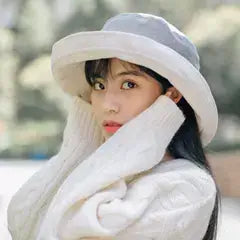 Summer Linen Bucket Hat for Women