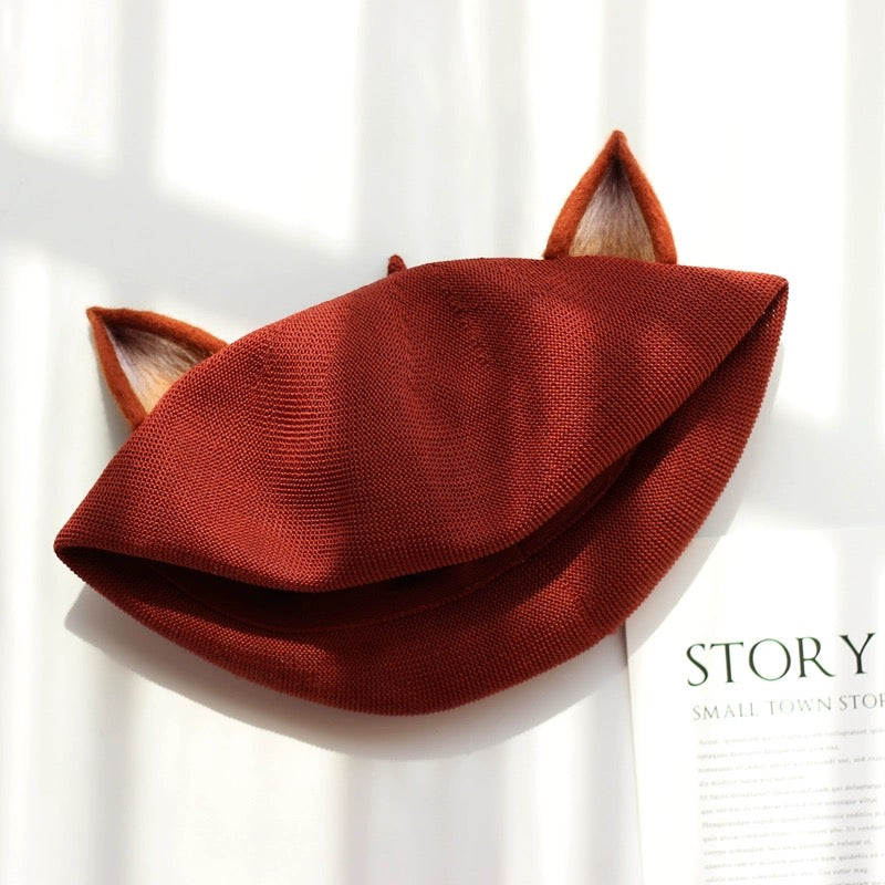 Fox/ Cat Ear Berets for Women and Kids.