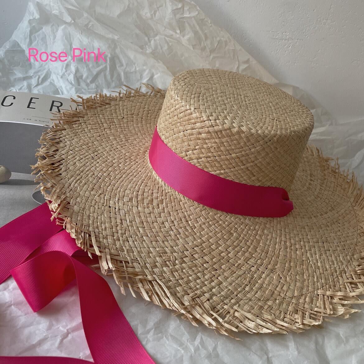 Fedora Straw Boater Hat for Women - Mspineapplecrafts