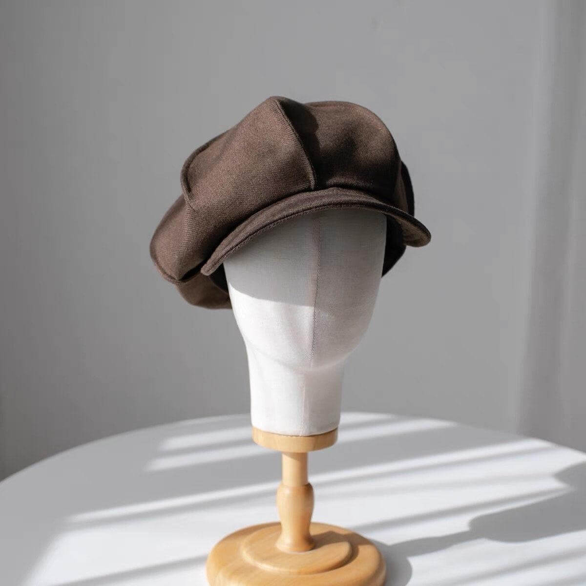 Oversized Unisex Wool Newsboy Hat - Mspineapplecrafts