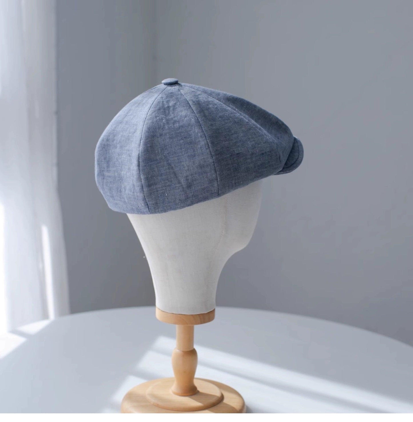 Linen Unisex Newsboy Cap - Mspineapplecrafts