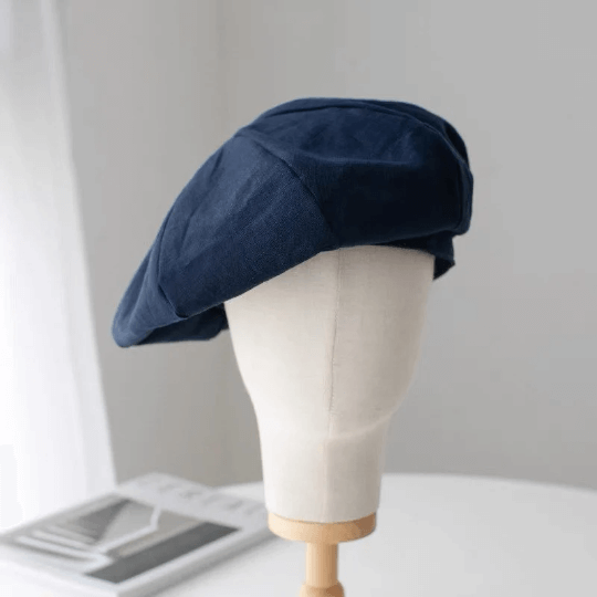 Extra Oversized Linen Beret