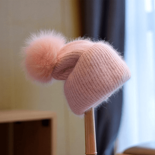 Luxury Hand Knit Beanie with Removable Pom offers Pom