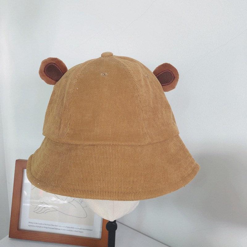 Bear Bucket Hat | MspineappleCrafts Brown / S-Head Size 49-53cm( 3-8 Yrs Old)