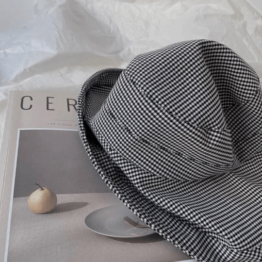 Women's Check Bucket outlet Hat